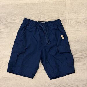 Weatherproof Vintage Youth Boys Navy Cargo Shorts Elastic Waist Size 7 EUC